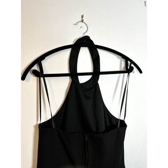 CITY‎ TRIANGLES JUNIORS sz 9 LITTLE BLACK DRESS Tiered Halter Neck Fit Flare LBD - Picture 5 of 9